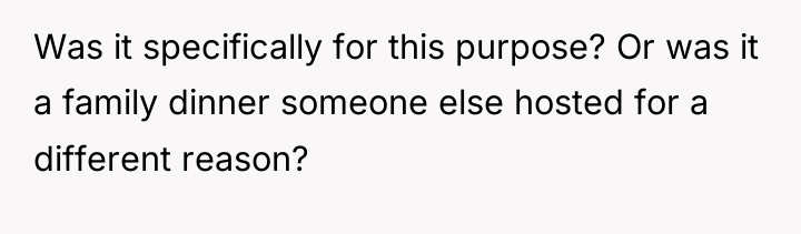 Was it specifically for this purpose? Or was it a...