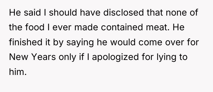 He said I should have disclosed that none of the...