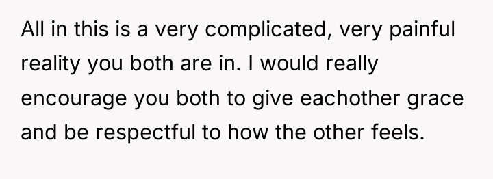 All in this is a very complicated, very painful reality...