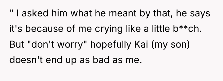 " I asked him what he meant by that, he...