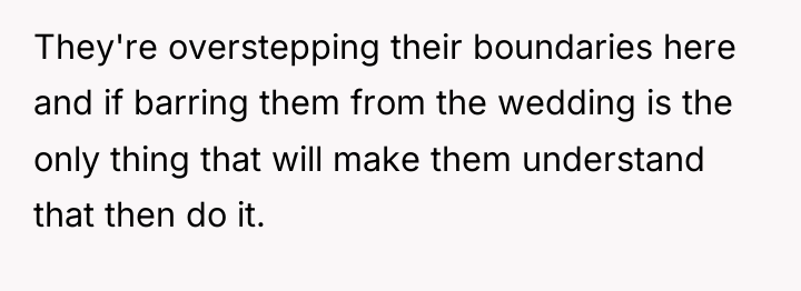 They're overstepping their boundaries here and if barring them from...