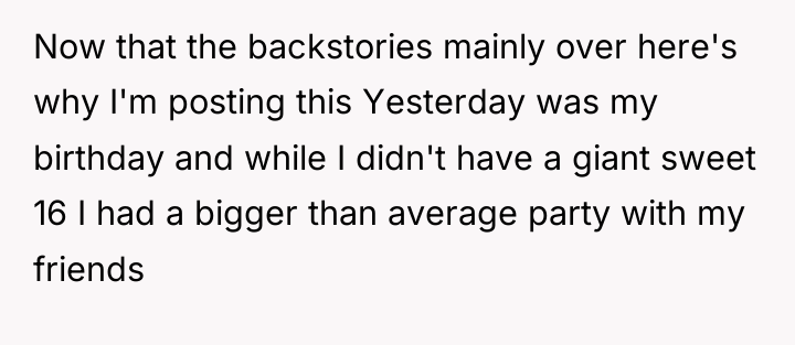 Now that the backstories mainly over here's why I'm posting...