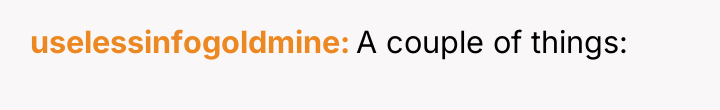 uselessinfogoldmine A couple of things: