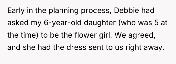 Early in the planning process, Debbie had asked my 6-year-old...
