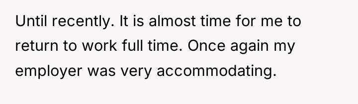 Until recently. It is almost time for me to return...