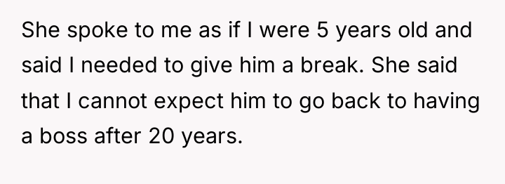 She spoke to me as if I were 5 years...