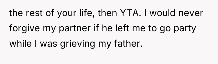 the rest of your life, then YTA. I would never...