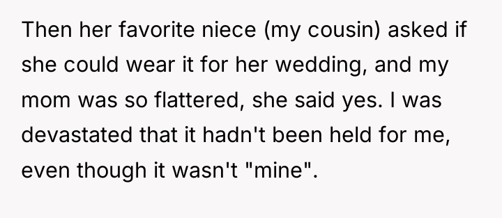 Then her favorite niece (my cousin) asked if she could...