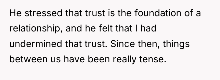 He stressed that trust is the foundation of a relationship,...