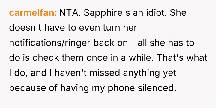 carmelfan NTA. Sapphire's an idiot. She doesn't have to even...