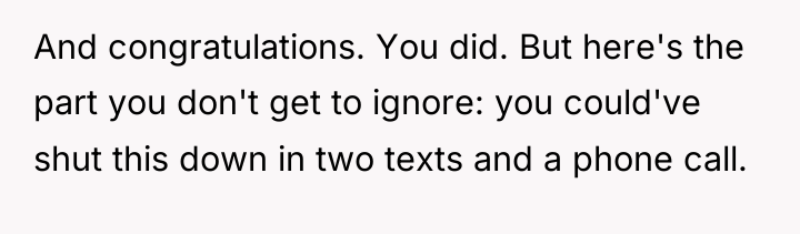 And congratulations. You did. But here's the part you don't...