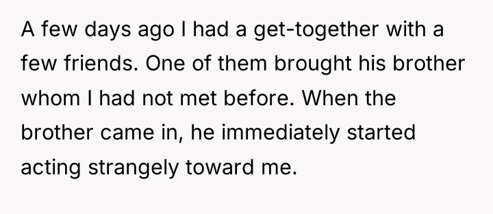 A few days ago I had a get-together with a...