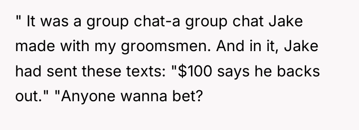 " It was a group chat-a group chat Jake made...