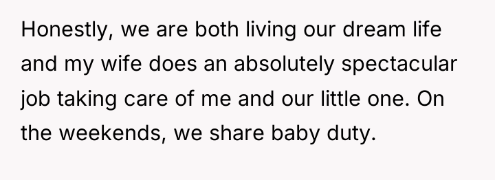 Honestly, we are both living our dream life and my...