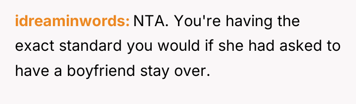 idreaminwords NTA. You're having the exact standard you would if...