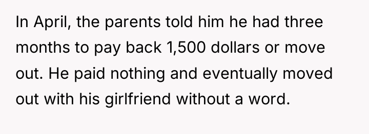 In April, the parents told him he had three months...