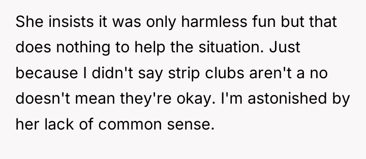 She insists it was only harmless fun but that does...