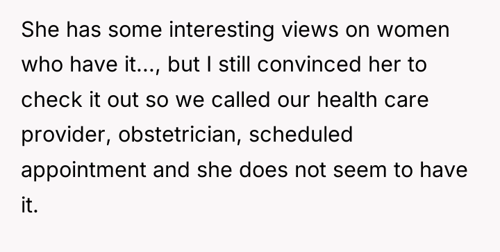 She has some interesting views on women who have it...,...