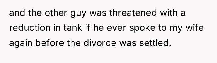 and the other guy was threatened with a reduction in...