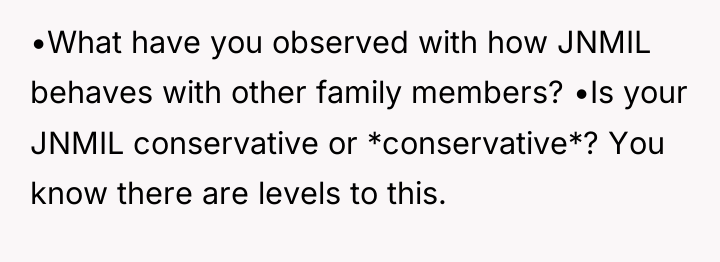 •What have you observed with how JNMIL behaves with other...