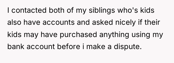 I contacted both of my siblings who's kids also have...