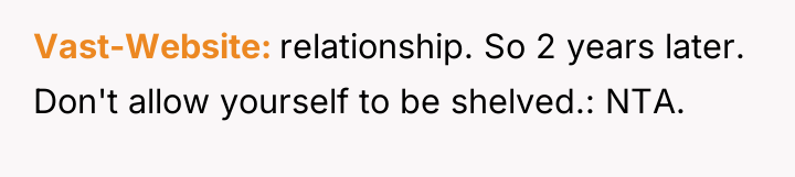 Vast-Website relationship. So 2 years later. Don't allow yourself to...