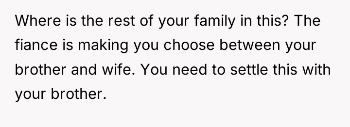 Where is the rest of your family in this? The...