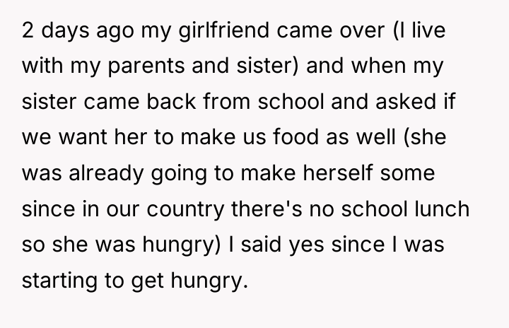 2 days ago my girlfriend came over (I live with...
