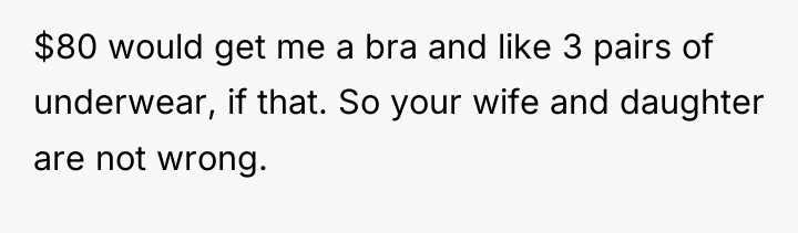 $80 would get me a bra and like 3 pairs...
