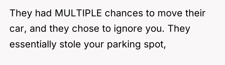 They had MULTIPLE chances to move their car, and they...