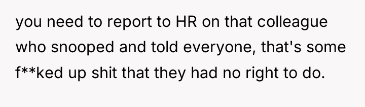 you need to report to HR on that colleague who...