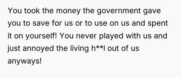 You took the money the government gave you to save...