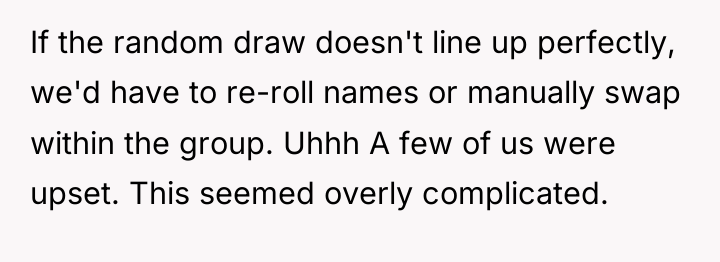 If the random draw doesn't line up perfectly, we'd have...
