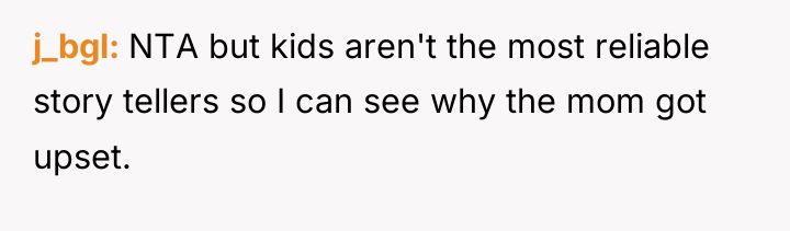 j_bgl NTA but kids aren't the most reliable story tellers...