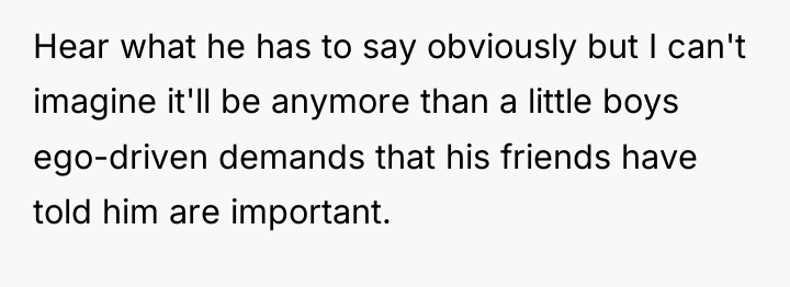 Hear what he has to say obviously but I can't...