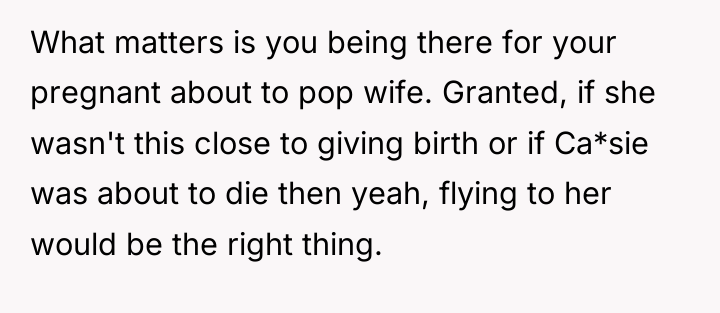 What matters is you being there for your pregnant about...