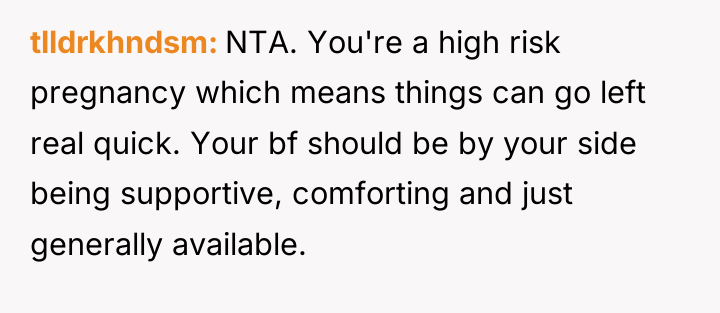tlldrkhndsm NTA. You're a high risk pregnancy which means things...