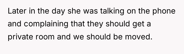 Later in the day she was talking on the phone...