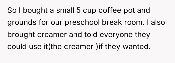So I bought a small 5 cup coffee pot and...