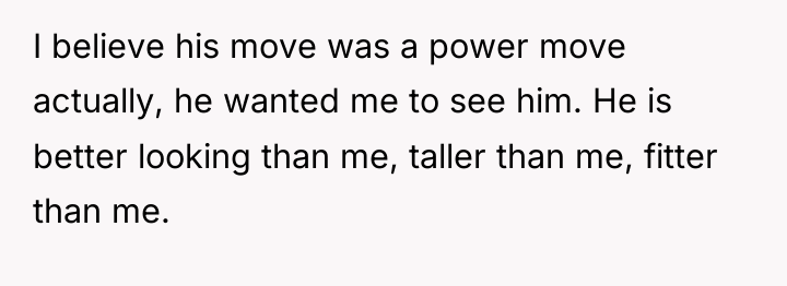 I believe his move was a power move actually, he...