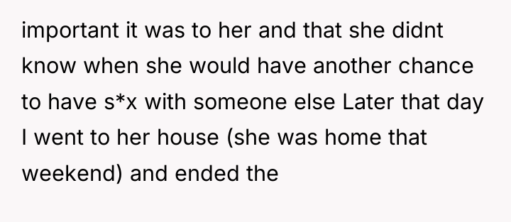 important it was to her and that she didnt know...
