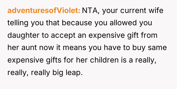 adventuresofViolet NTA, your current wife telling you that because you...
