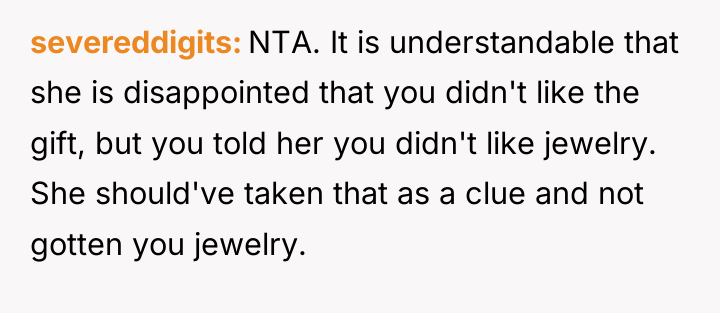 severeddigits NTA. It is understandable that she is disappointed that...