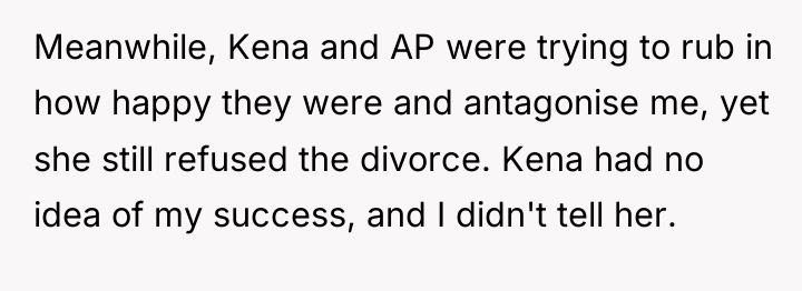 Meanwhile, Kena and AP were trying to rub in how...