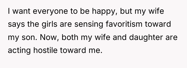 I want everyone to be happy, but my wife says...
