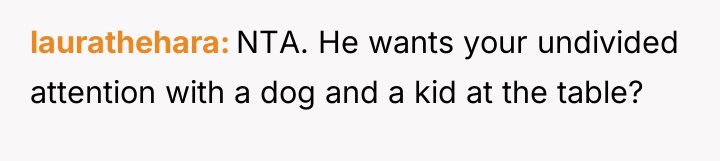 laurathehara NTA. He wants your undivided attention with a dog...