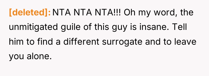 [deleted] NTA NTA NTA!!! Oh my word, the unmitigated guile...
