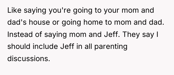 Like saying you're going to your mom and dad's house...