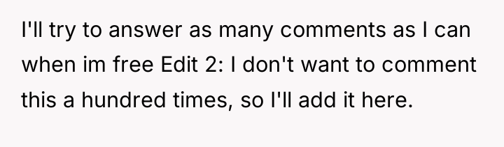 I'll try to answer as many comments as I can...