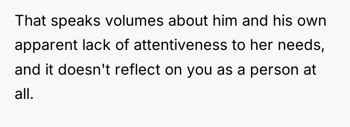 That speaks volumes about him and his own apparent lack...